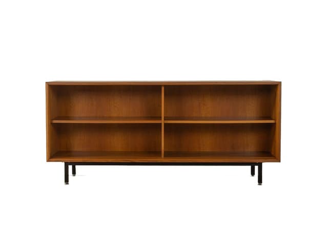 Sideboard, brązowy, orzech, proj. L. Wegner, Niemcy, lata 60. - WYMIARY