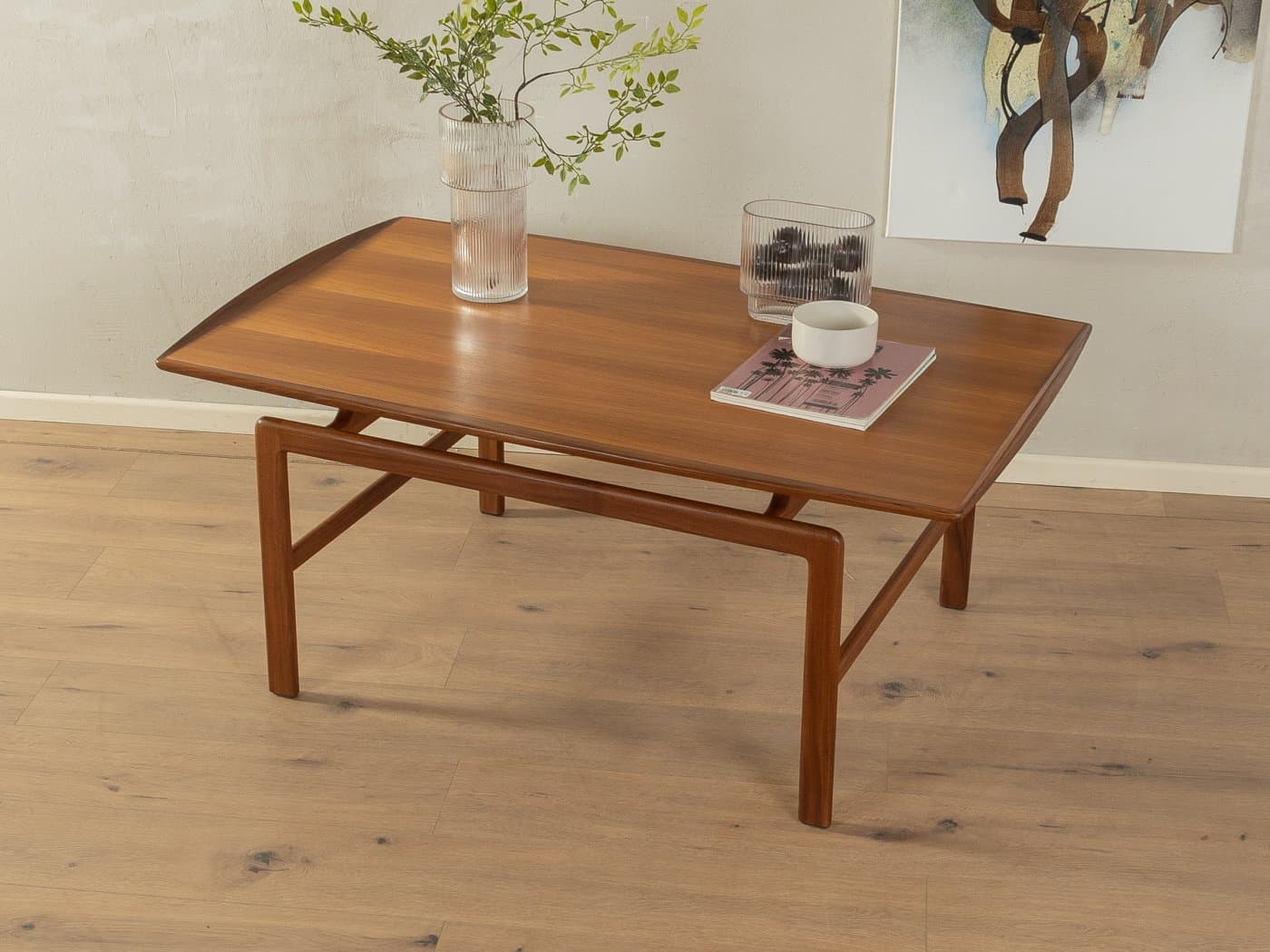 Coffee Table, brown teak, by B. Waldonen, Asko, Finland, 1960s. - 282594