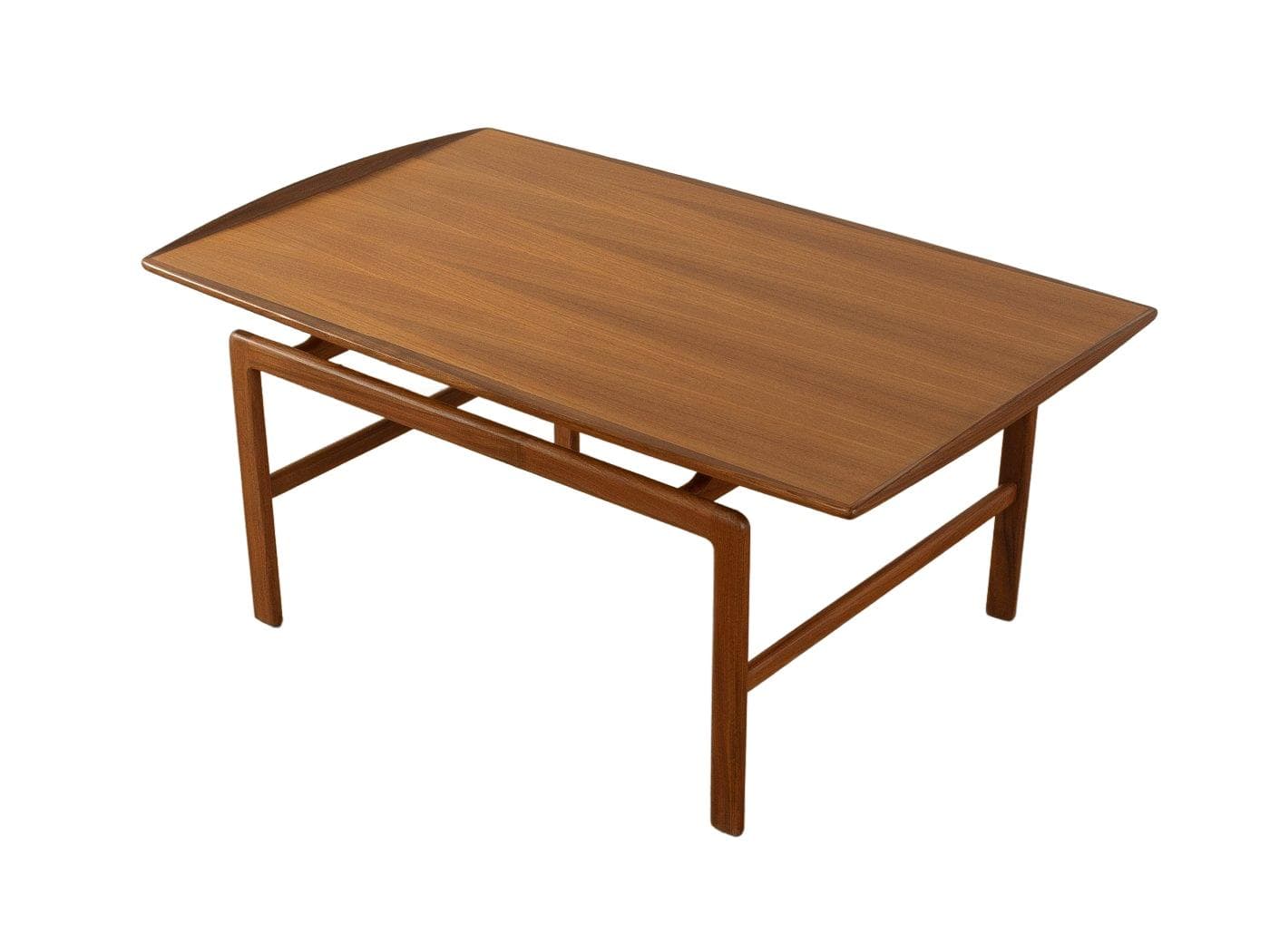 Coffee Table, brown teak, by B. Waldonen, Asko, Finland, 1960s.