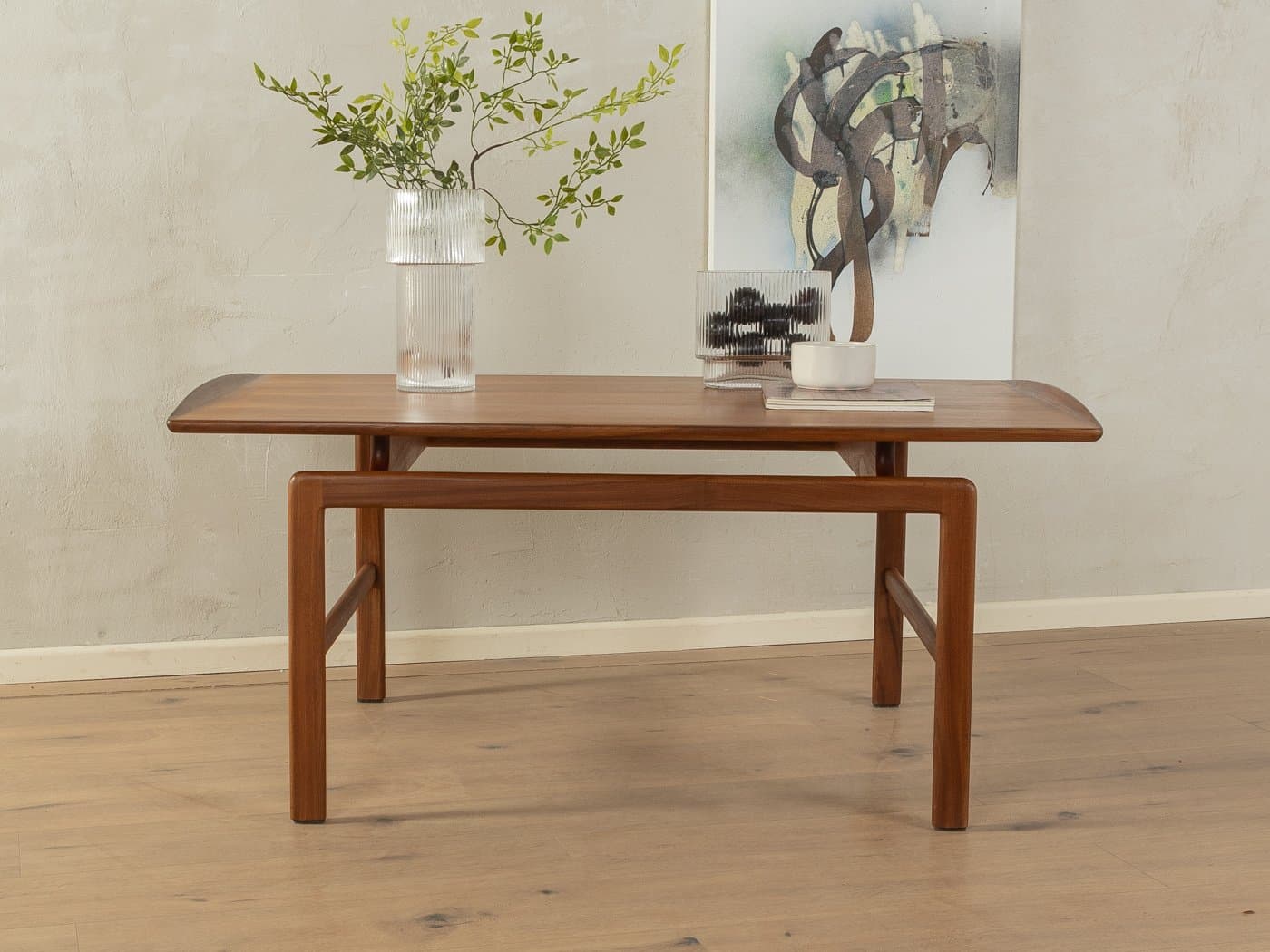 Coffee Table, brown teak, by B. Waldonen, Asko, Finland, 1960s. - 282595