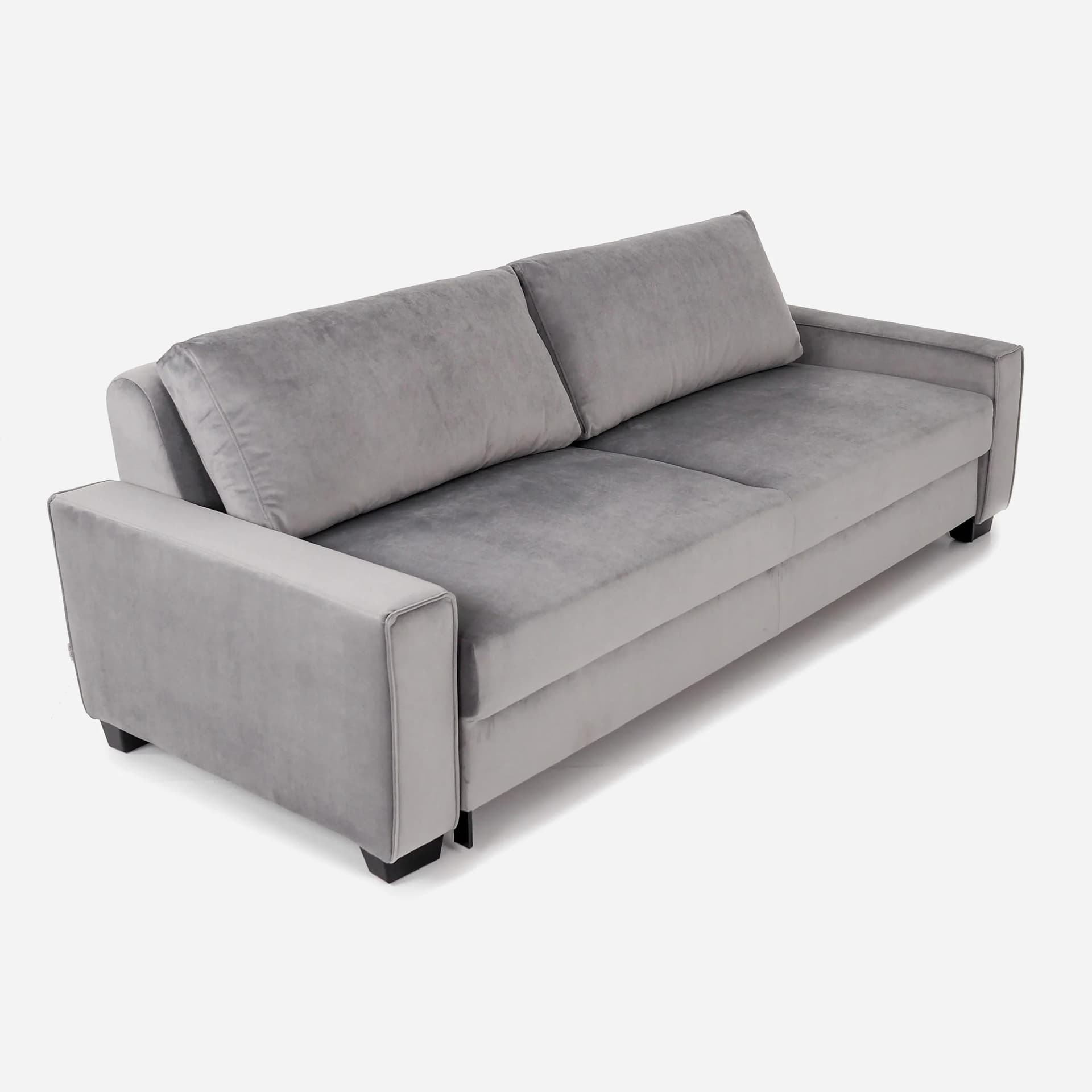 Sofa Rejkiavik, srebrny velvet, Polska, lata 90. - 20882
