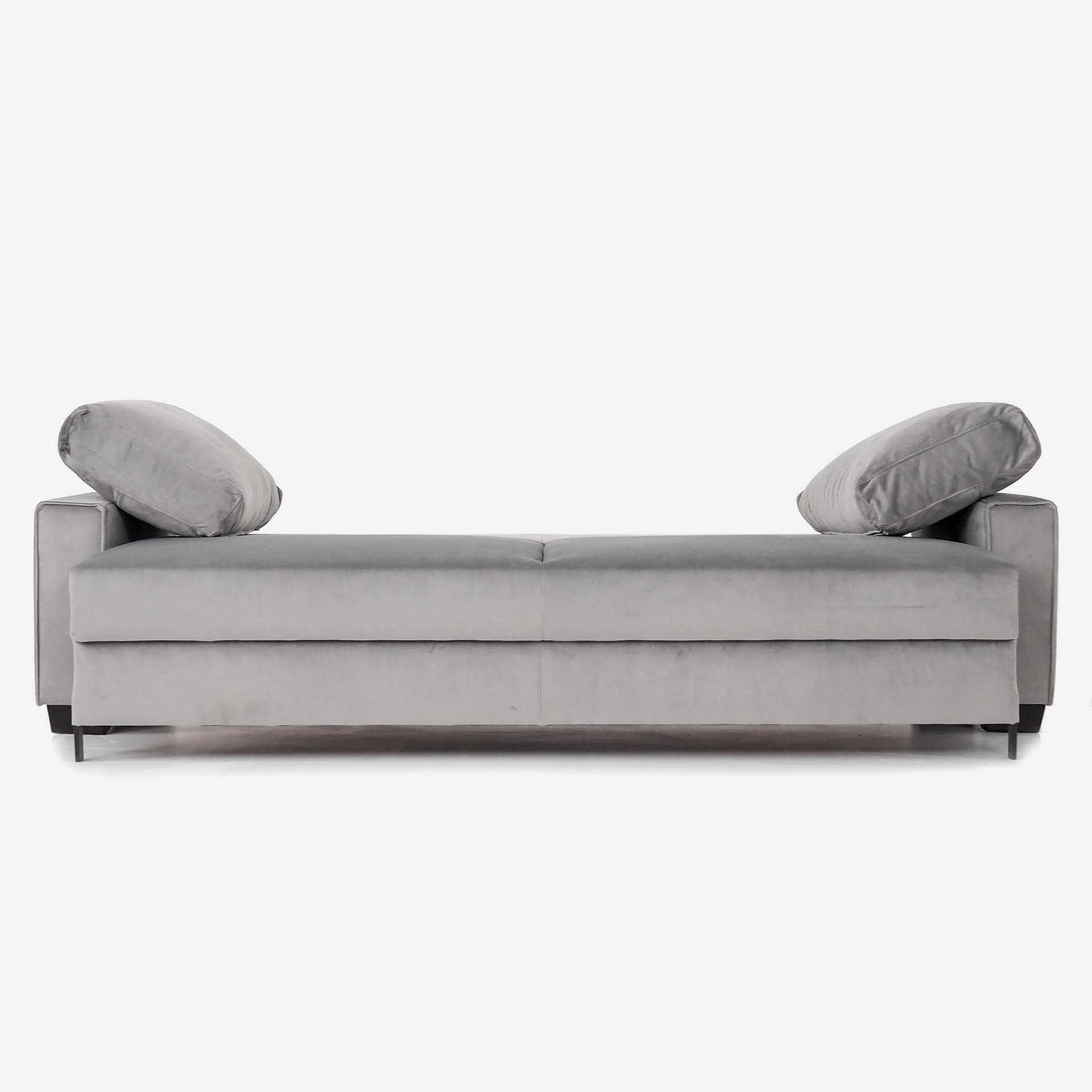 Sofa Rejkiavik, srebrny velvet, Polska, lata 90. - 20878