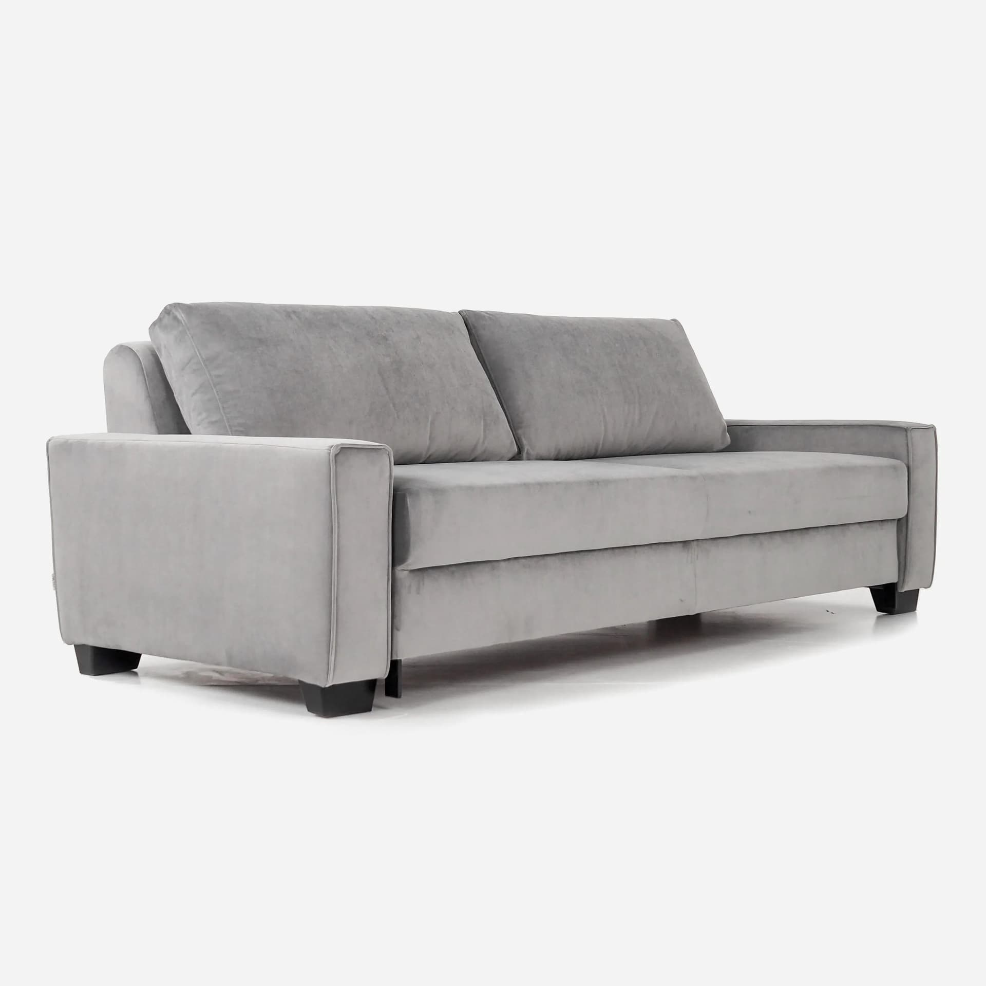 Sofa Rejkiavik, srebrny velvet, Polska, lata 90. - 20881