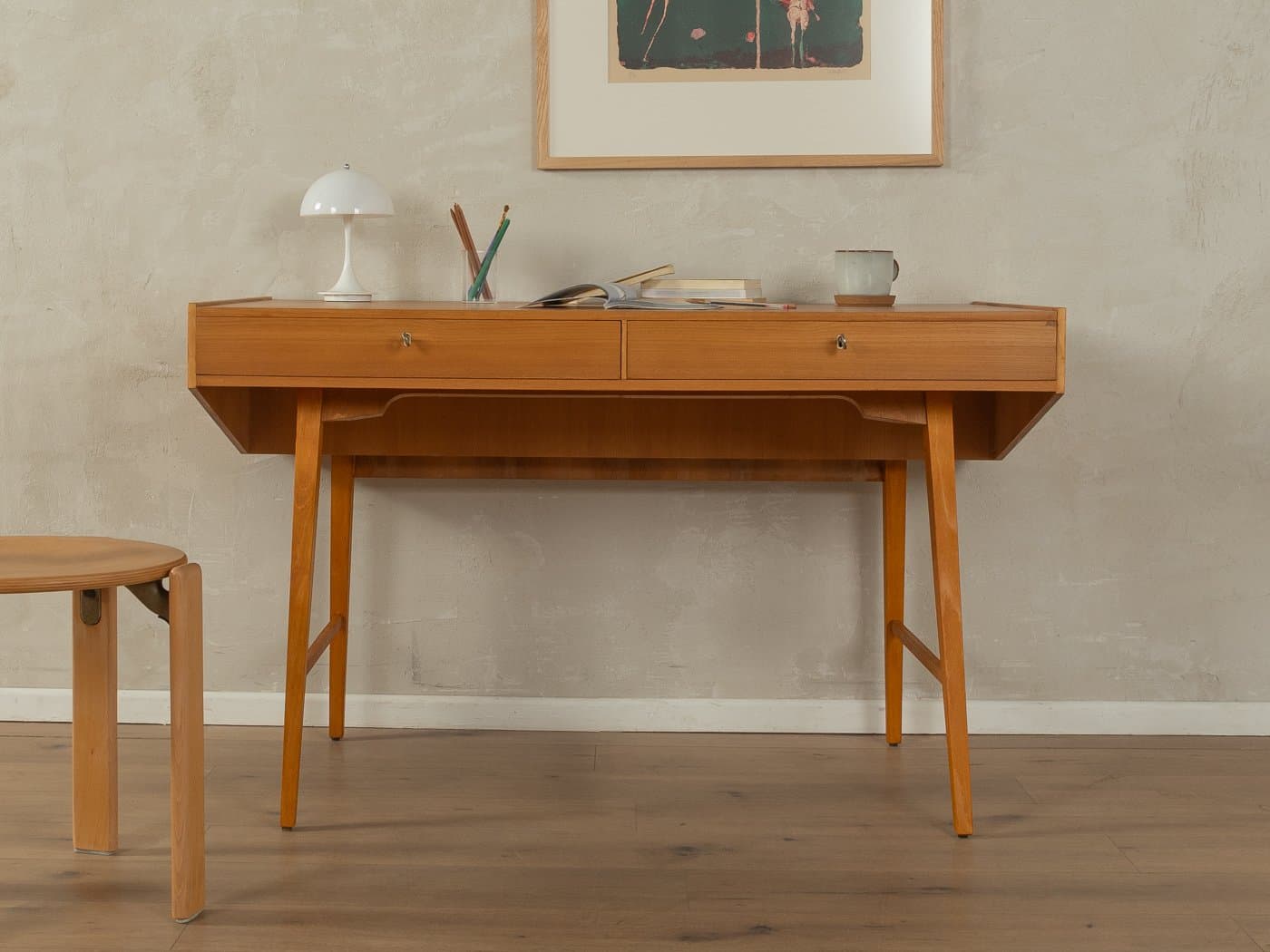 Freestanding Desk, brown ash, Germany, 1950s - 282520