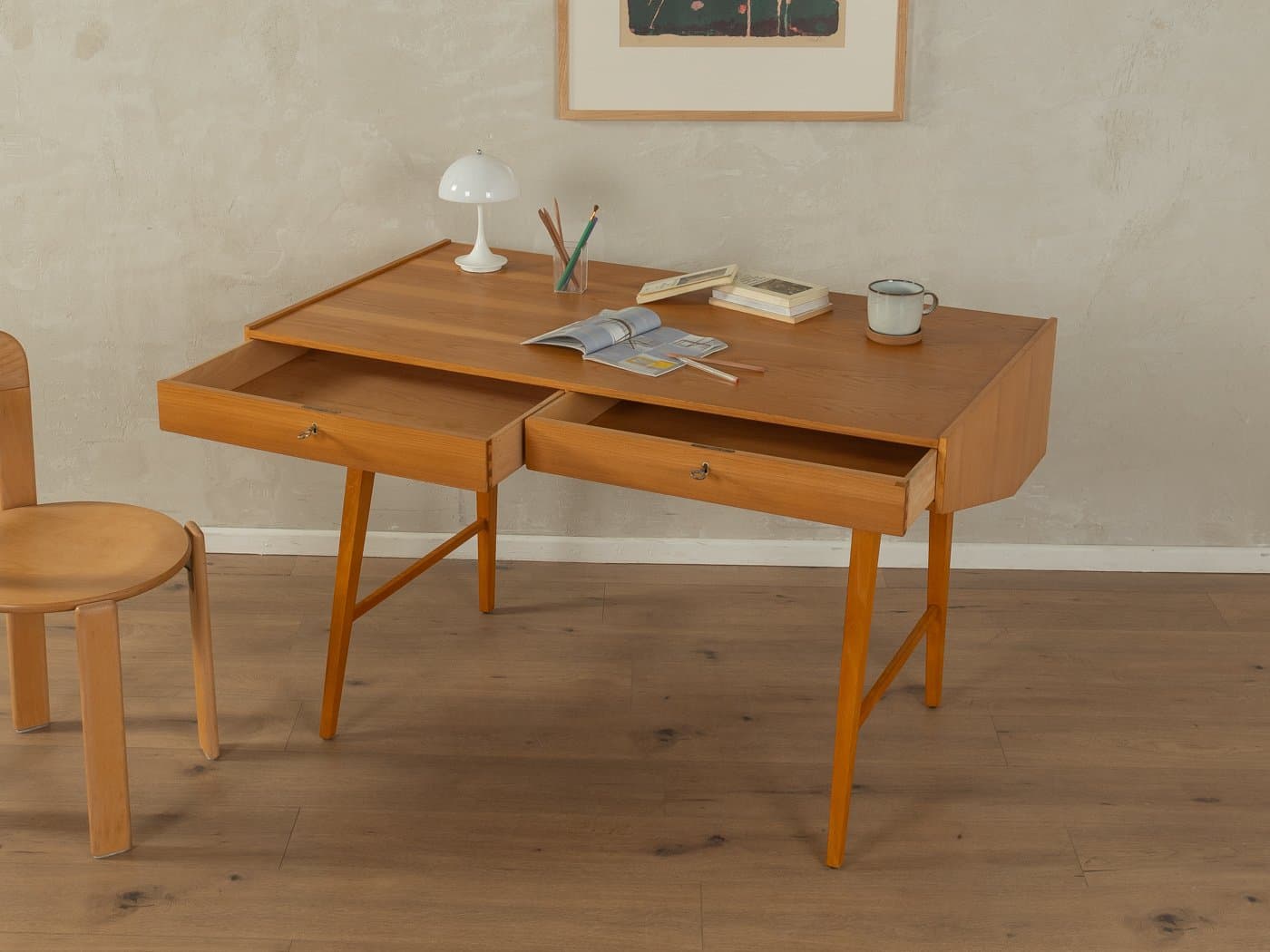 Freestanding Desk, brown ash, Germany, 1950s - 282521