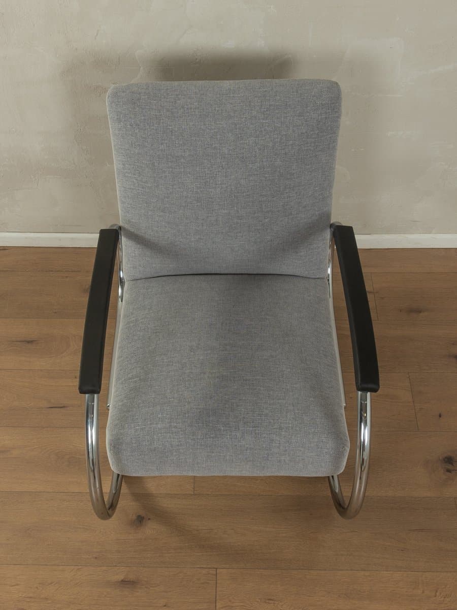 Fotel lounge Bauhaus, szary, chrom czarny, Niemcy, lata 30. - 282498
