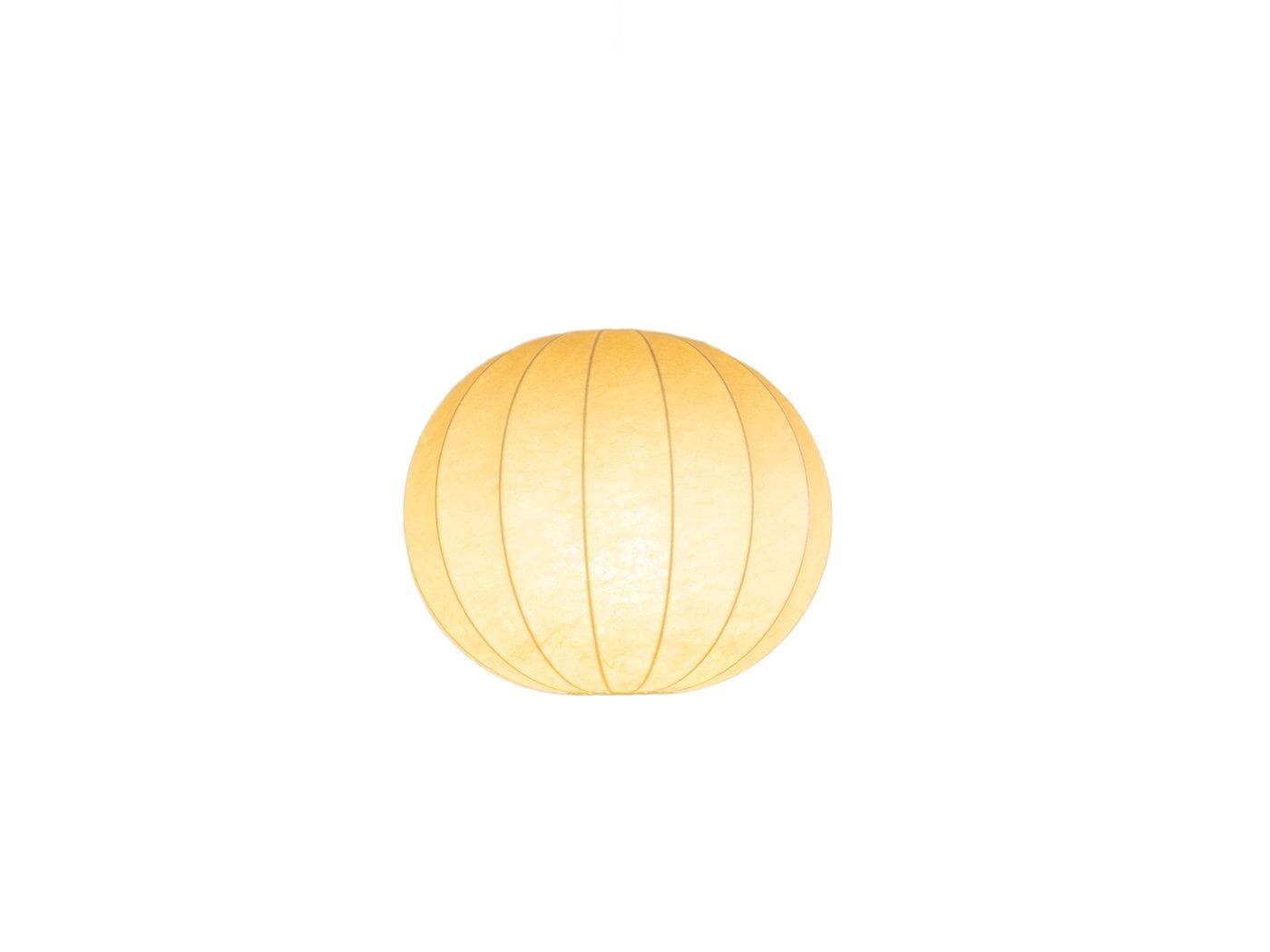 Lampa wisząca Cocoon, beżowy, żywica, proj. A. Castiglioni, Goldkant, Niemcy, lata 60.