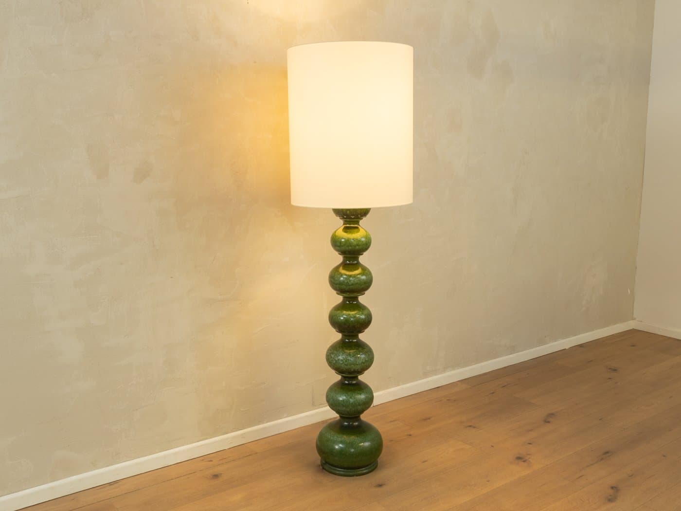 Lampa podłogowa Bubble, zielona, ceramika, Kaiser Leuchten, Niemcy, lata 60. - 282469