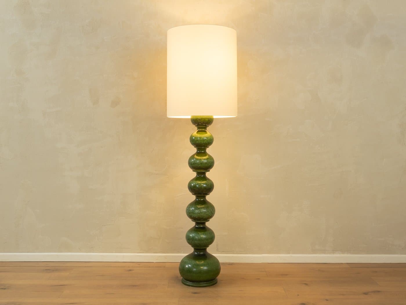 Lampa podłogowa Bubble, zielona, ceramika, Kaiser Leuchten, Niemcy, lata 60. - 282475