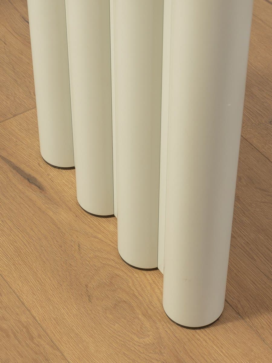 Biurko Duo, białe, drewno, stal, proj. P. Maly, Niemcy, lata 80. - 282446