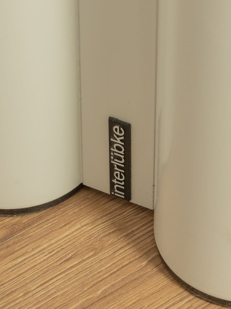 Biurko Duo, białe, drewno, stal, proj. P. Maly, Niemcy, lata 80. - 282438