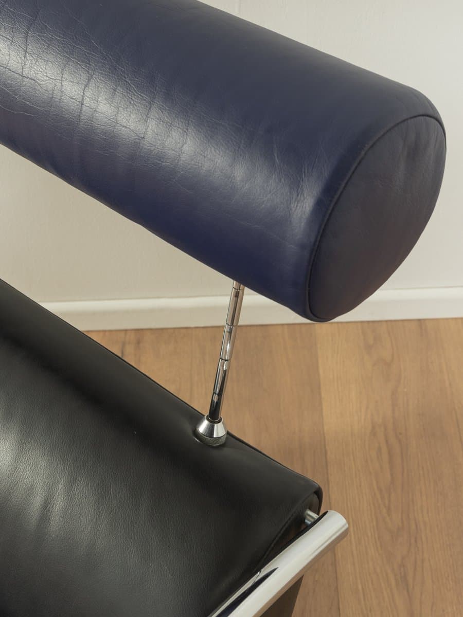 Fotel Zyklus, czarny, skóra, proj. P. Maly, Niemcy, lata 80. - 282434