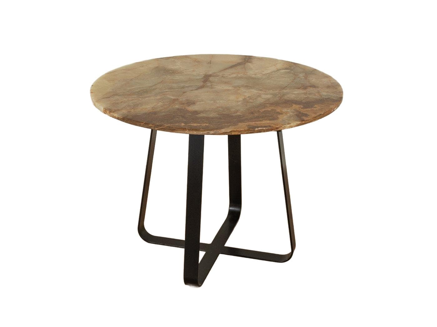 Dining Table, beige onyx, black steel, Germany, 1960s.