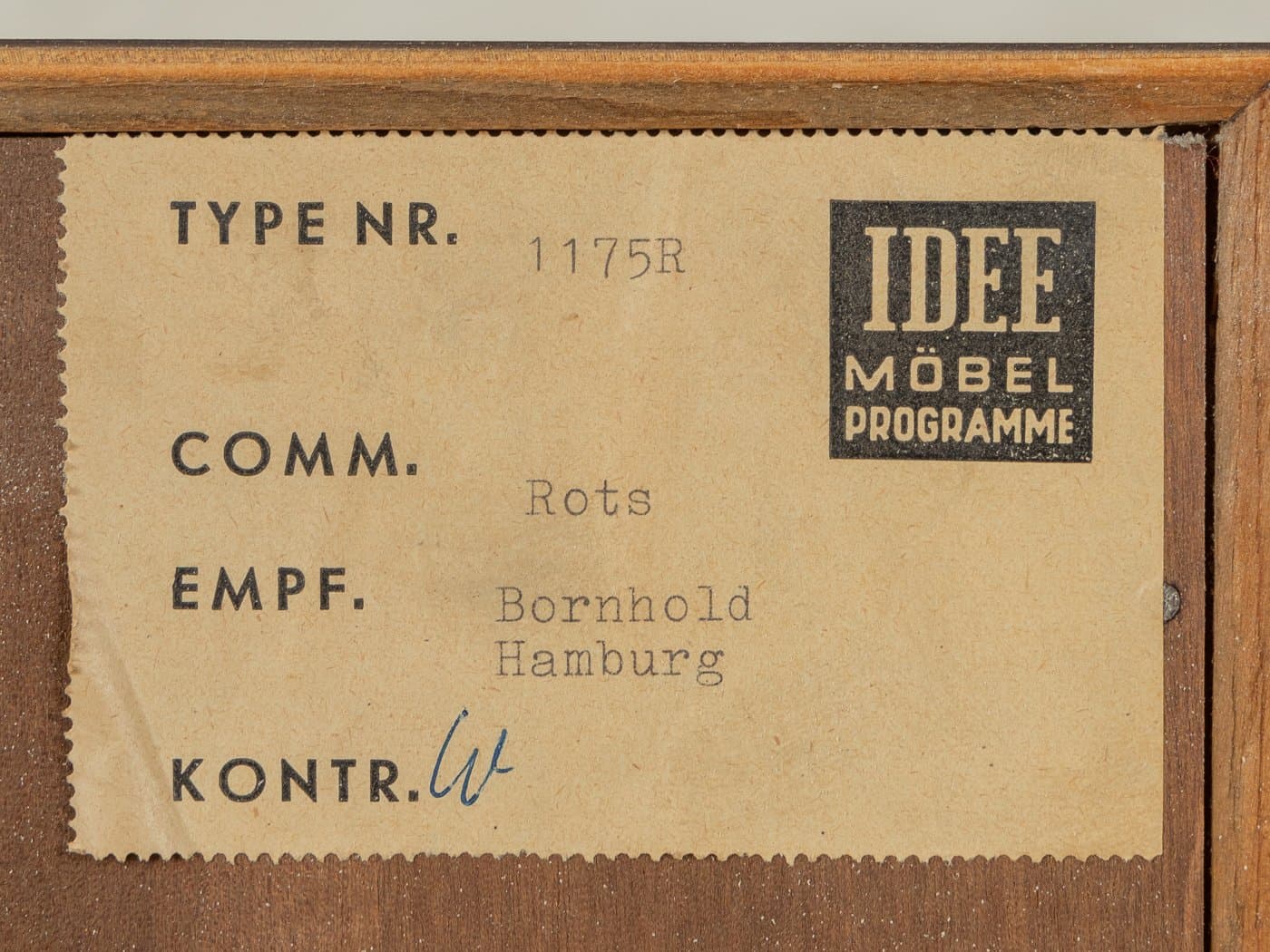 Kredens, teak brązowy, Niemcy, lata 50. - 283407