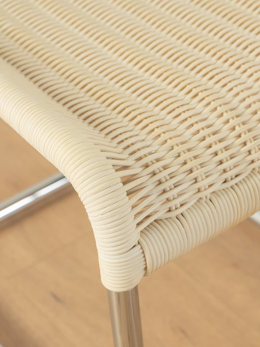 Para krzeseł B25, chrom, rattan beżowy, proj. M. Breuer, Tecta, Niemcy, lata 40. - 283384