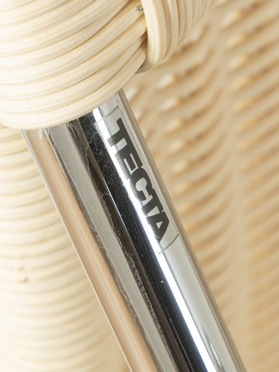 Para krzeseł B25, chrom, rattan beżowy, proj. M. Breuer, Tecta, Niemcy, lata 40. - 283386