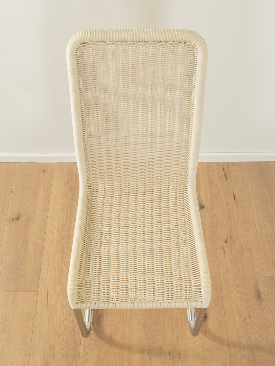 Para krzeseł B25, chrom, rattan beżowy, proj. M. Breuer, Tecta, Niemcy, lata 40. - 283381