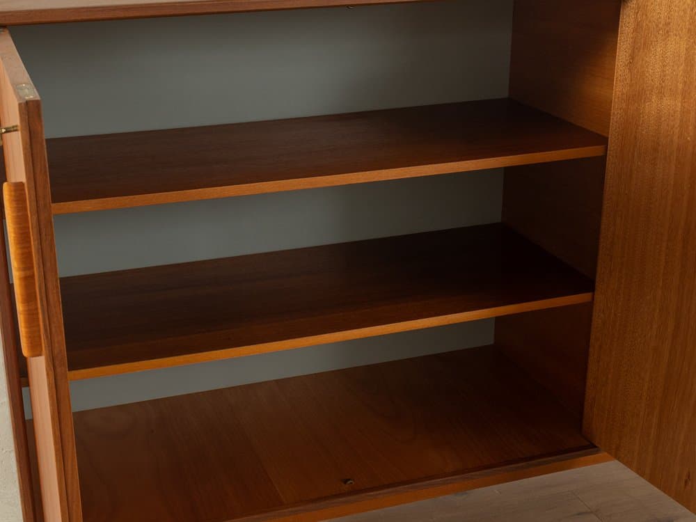 Kredens wysoki, teak brązowy, proj. A. Christensen, Niemcy, lata 60. - 283344