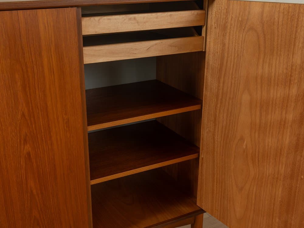 Kredens wysoki, teak brązowy, proj. A. Christensen, Niemcy, lata 60. - 283341