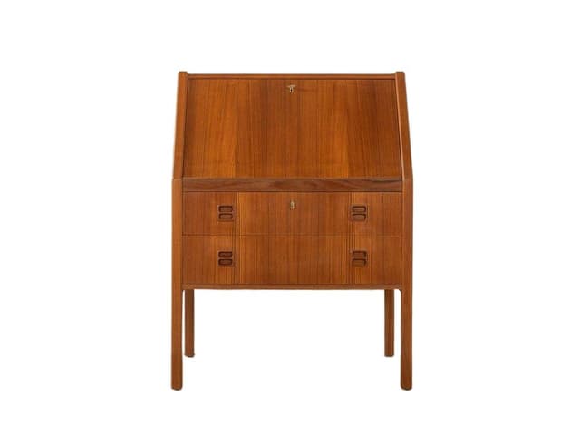 Sekretarzyk, teak brązowy, Dania, lata 60. - WYMIARY