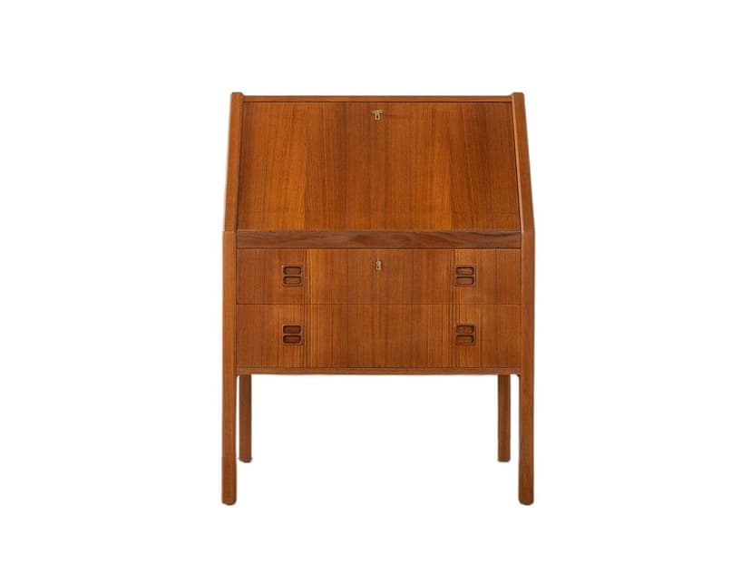 Sekretarzyk, teak brązowy, Dania, lata 60.