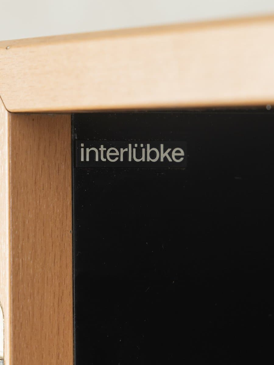 Barek Duo, drewno czarne, szkło, proj. P. Maly, Interlübke, Niemcy, lata 90. - 283326