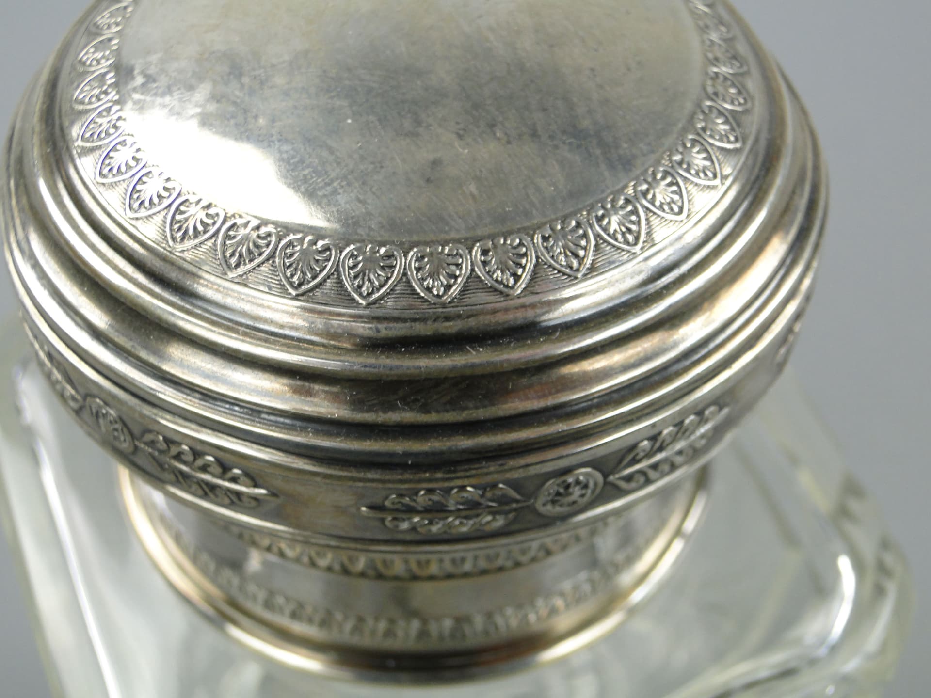 Herbatnica, kryształ transparentny, srebro, Francja, początek XX w. - 2182