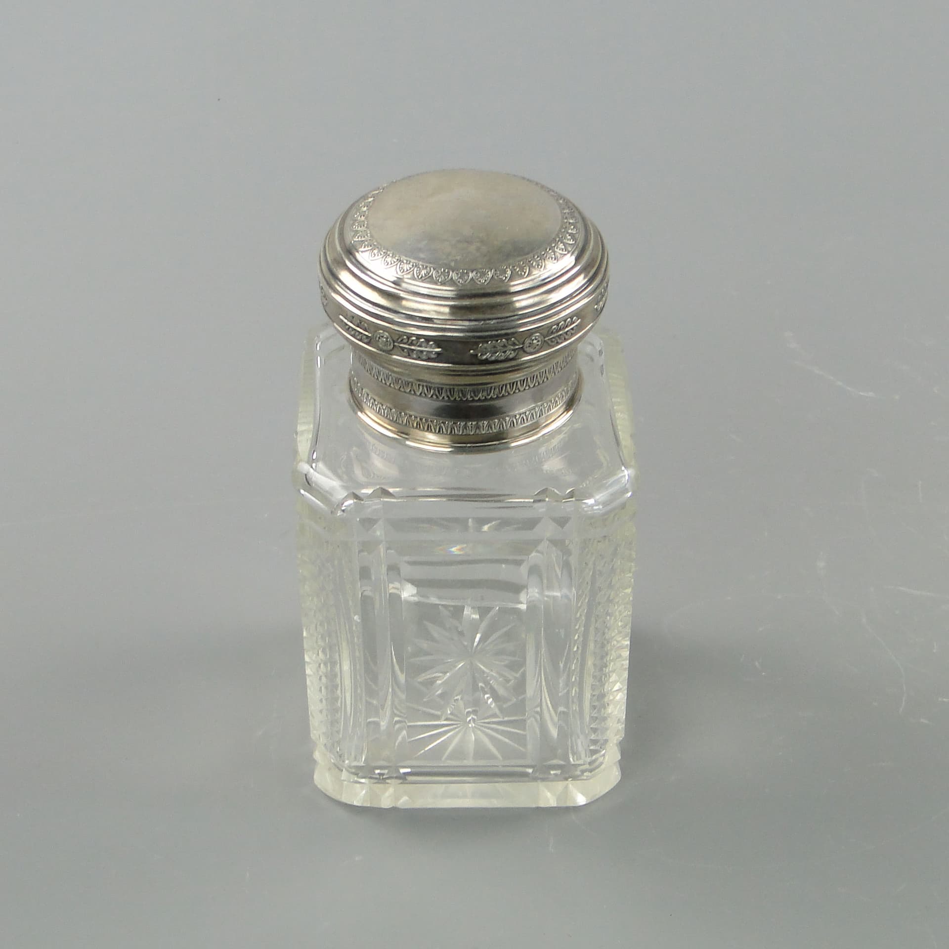 Herbatnica, kryształ transparentny, srebro, Francja, początek XX w. - 2178