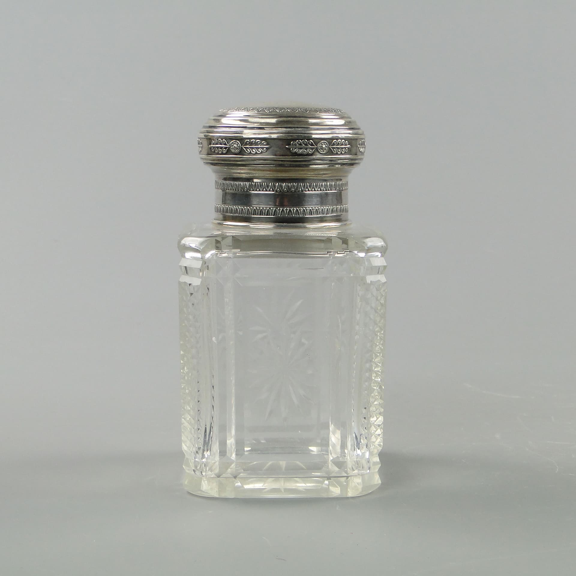 Herbatnica, kryształ transparentny, srebro, Francja, początek XX w. - 2177