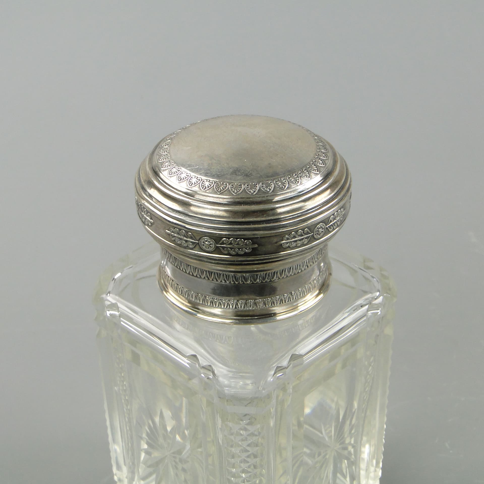 Herbatnica, kryształ transparentny, srebro, Francja, początek XX w. - 2180