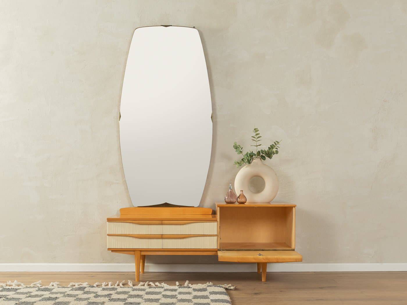 Toaletka, beżowa, brzoza, Niemcy, lata 60. - 283293