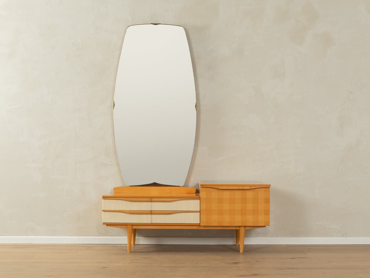 Toaletka, beżowa, brzoza, Niemcy, lata 60. - 283299