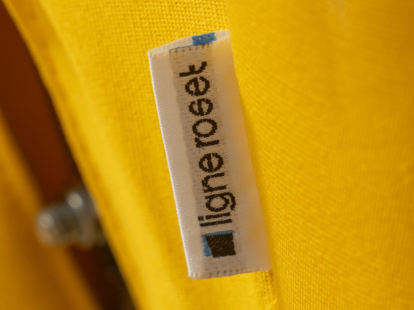 Fotel Multy, żółty, tkanina, proj. C. Brisson, Ligne Roset, Francja, lata 80. - 283216