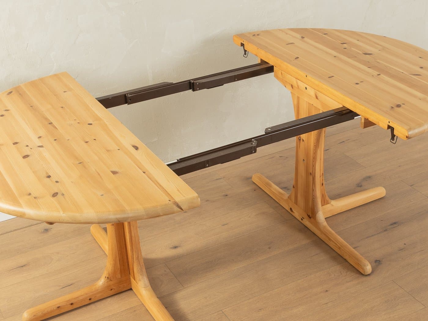 Stół jadalniany rozkładany, beżowy, sosna, Dania, lata 70. - 283187