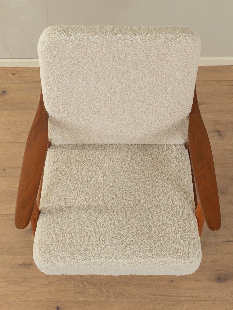 Fotel GE 270, teak beżowy, proj. H. J. Wegner, Getama, Dania, lata 50. - 283163