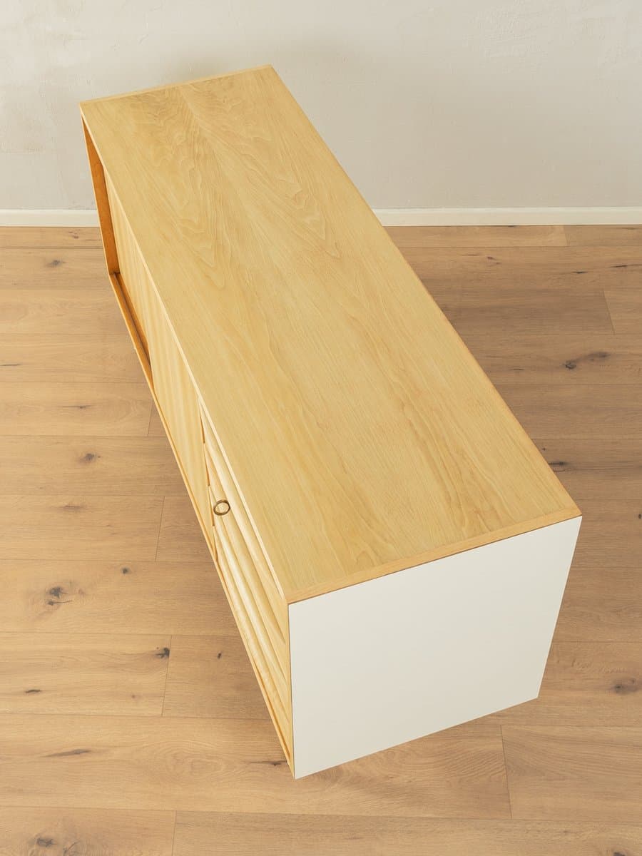 Sideboard skandynawski, orzech, stal biała, Niemcy, lata 50. - 283145