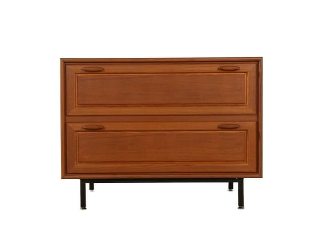 Komoda, teak brązowy, Heinrich Riestenpatt, Niemcy, lata 60. - WYMIARY
