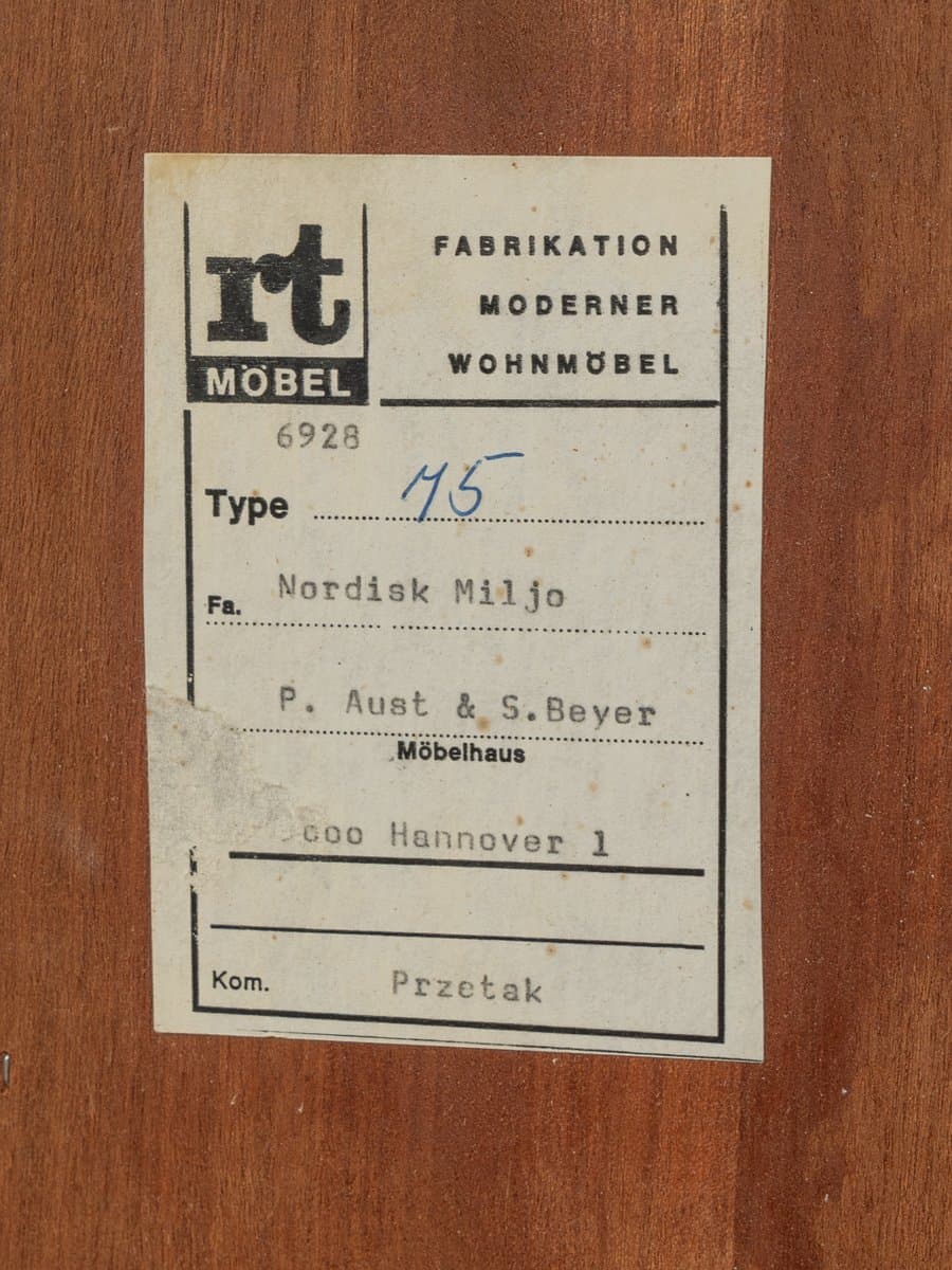 Komoda, teak brązowy, Heinrich Riestenpatt, Niemcy, lata 60. - 283132