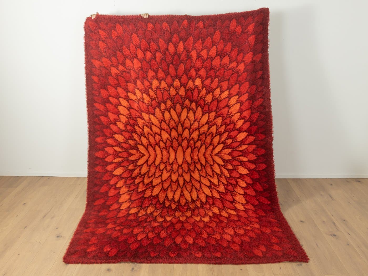 Rug Space Age 300x200 cm, red wool, Bergoss, Netherlands, 1970s. - 283074