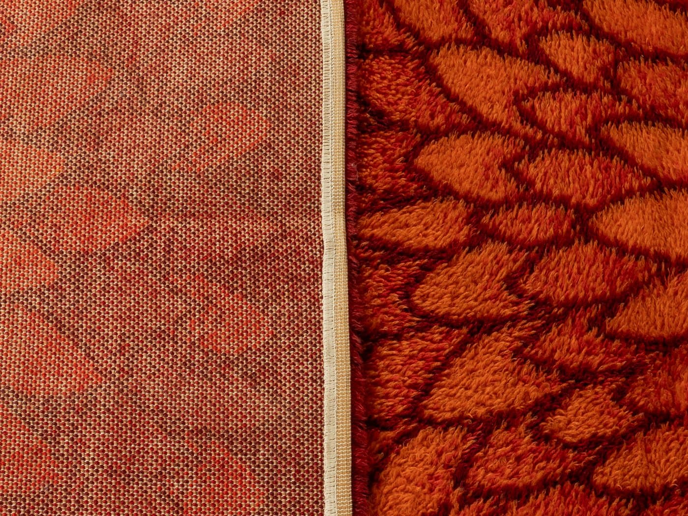 Rug Space Age 300x200 cm, red wool, Bergoss, Netherlands, 1970s. - 283072