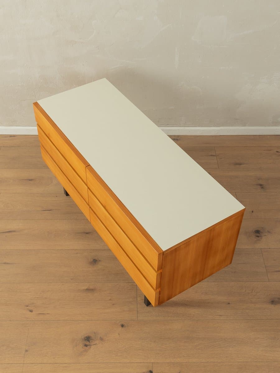 Komoda, jesion brązowy, stal czarna, Musterring, Niemcy, lata 60. - 283055