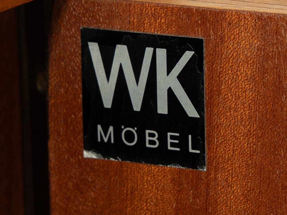 Kredens, teak niebieski, WK Möbel, Niemcy, lata 60. - 283010