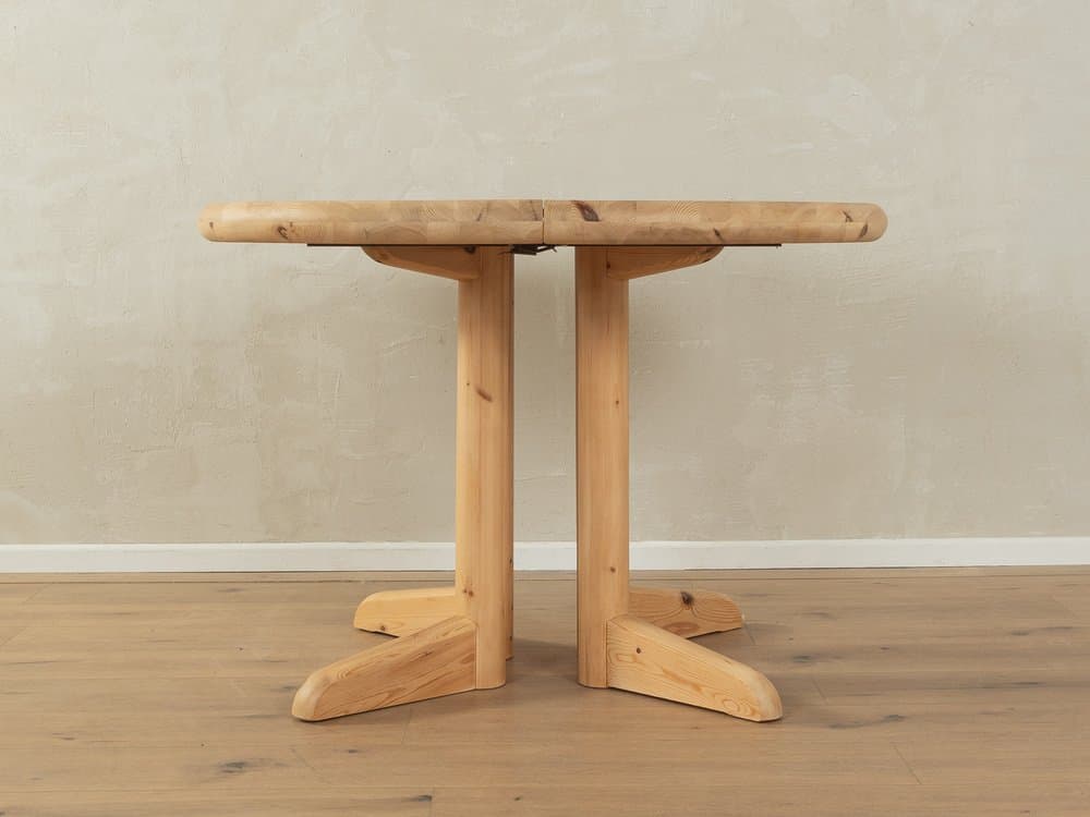 Stół jadalniany okrągły, sosna beżowa, Niemcy, lata 70. - 282999