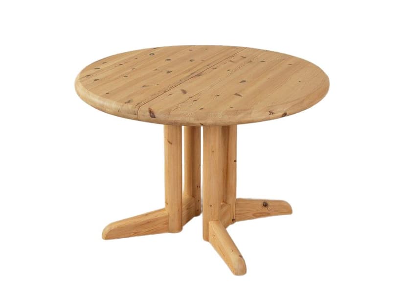 Stół jadalniany okrągły, sosna beżowa, Niemcy, lata 70.