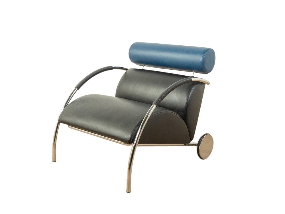 Fotel Zyklus, czarny, proj. P. Maly, Niemcy, lata 80.