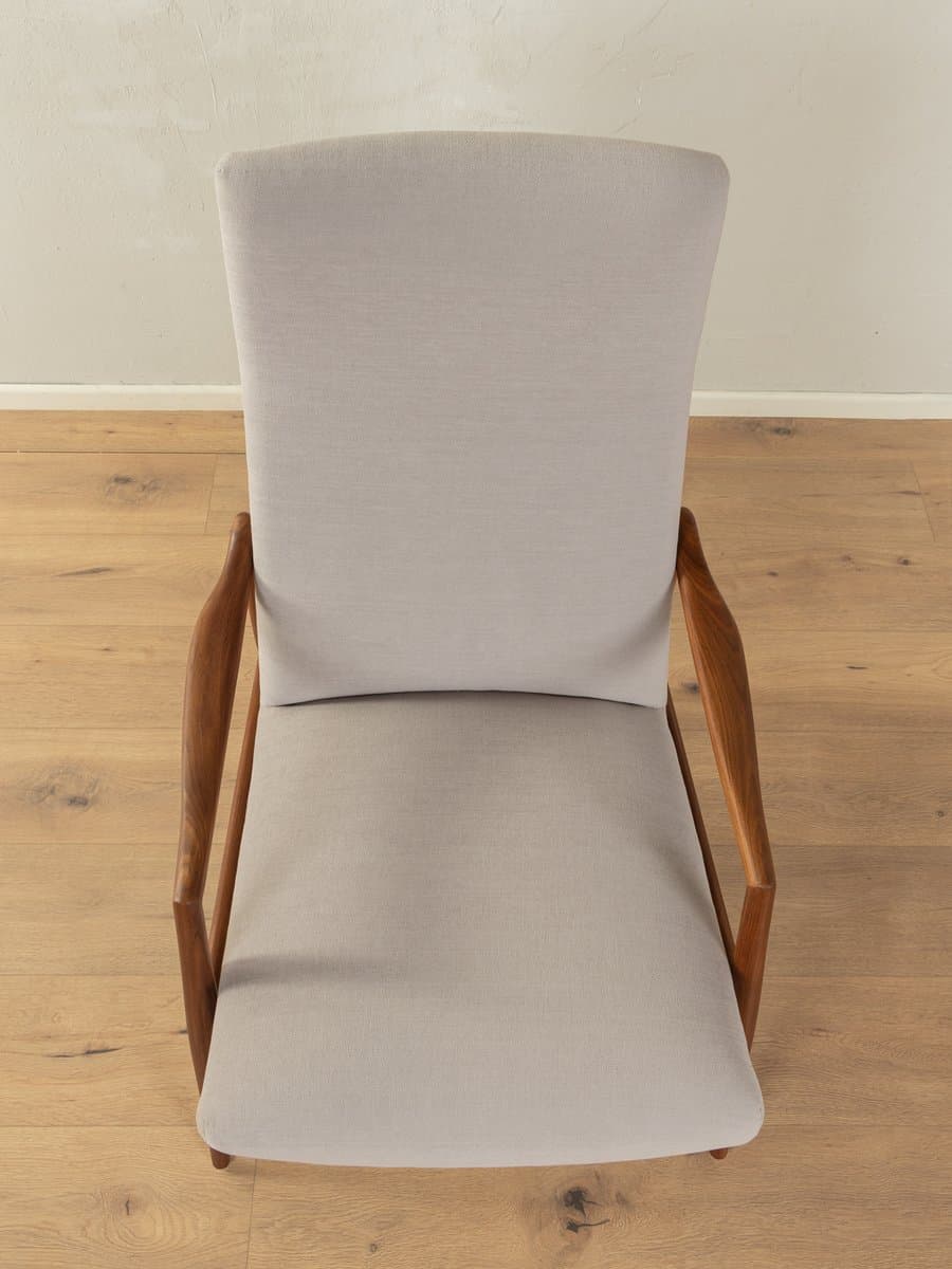 Fotel, brązowy, buk, proj. H. Lohmeyer, Niemcy, lata 60. - 283767