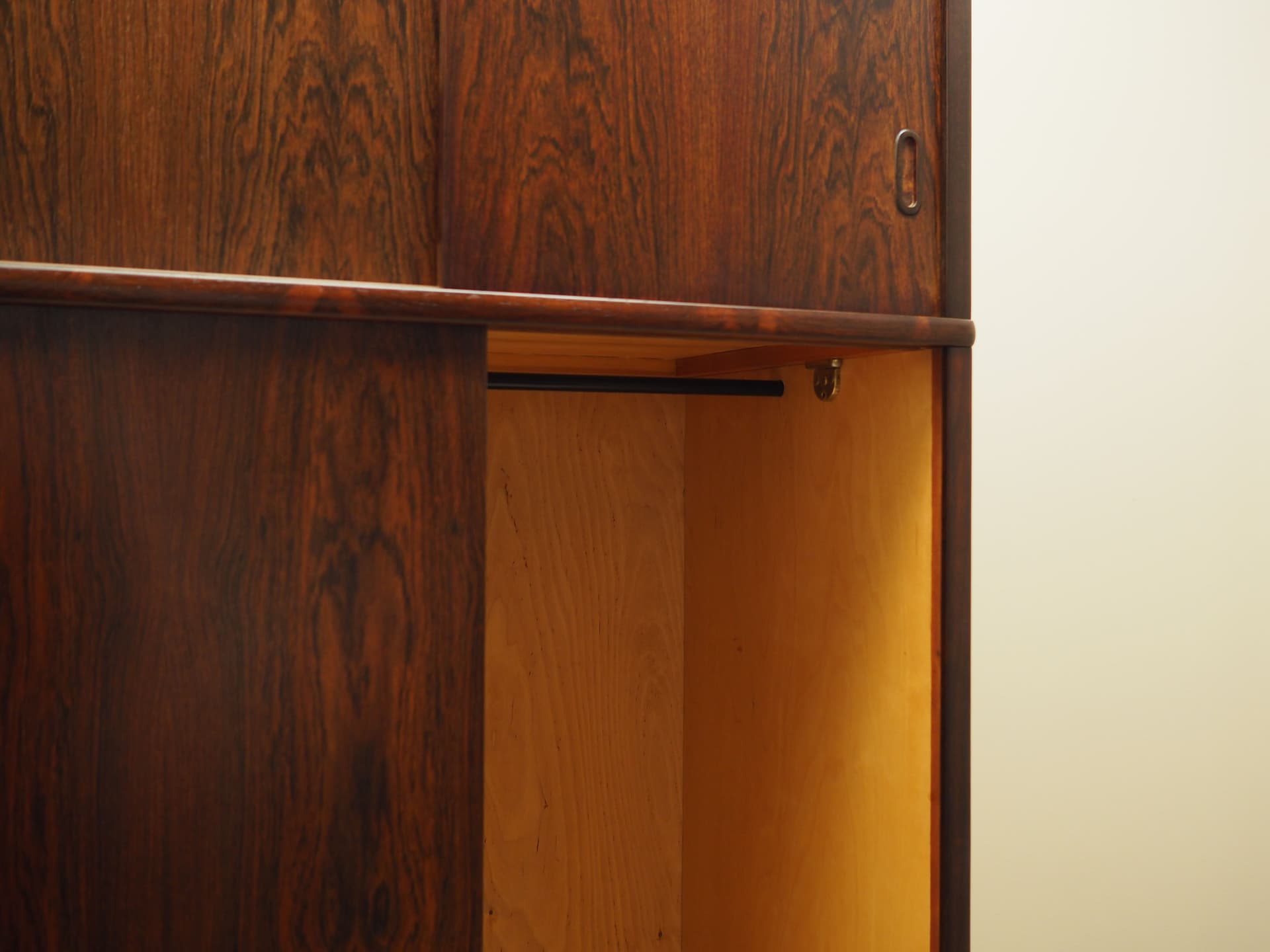 Wardrobe, rosewood dark brown, Denmark, 1970s. - 73559