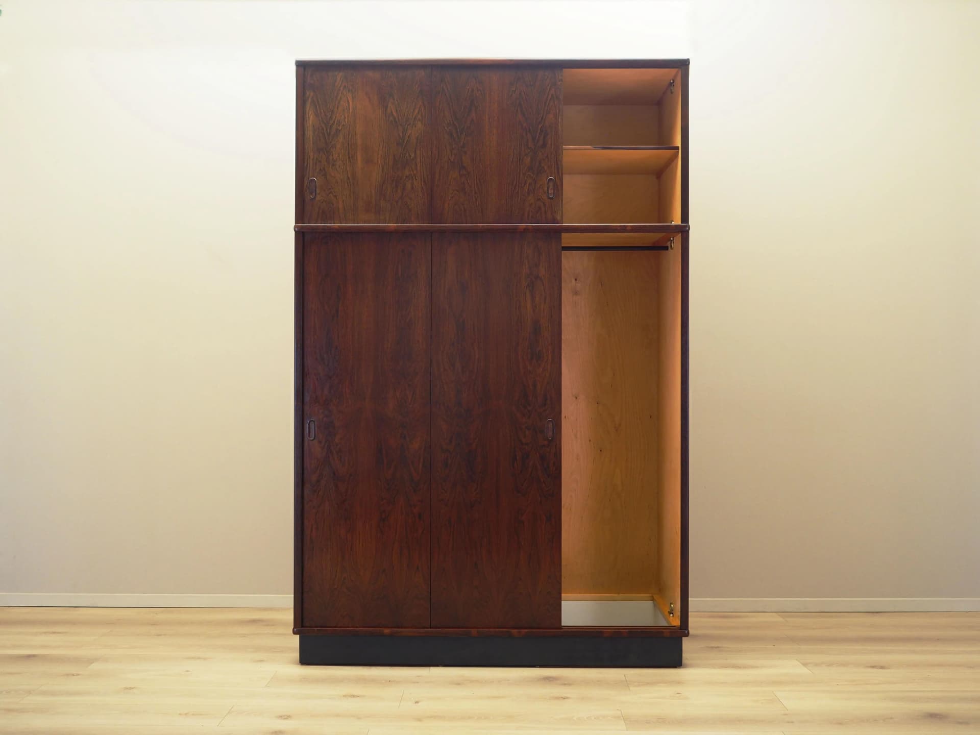 Wardrobe, rosewood dark brown, Denmark, 1970s. - 20840