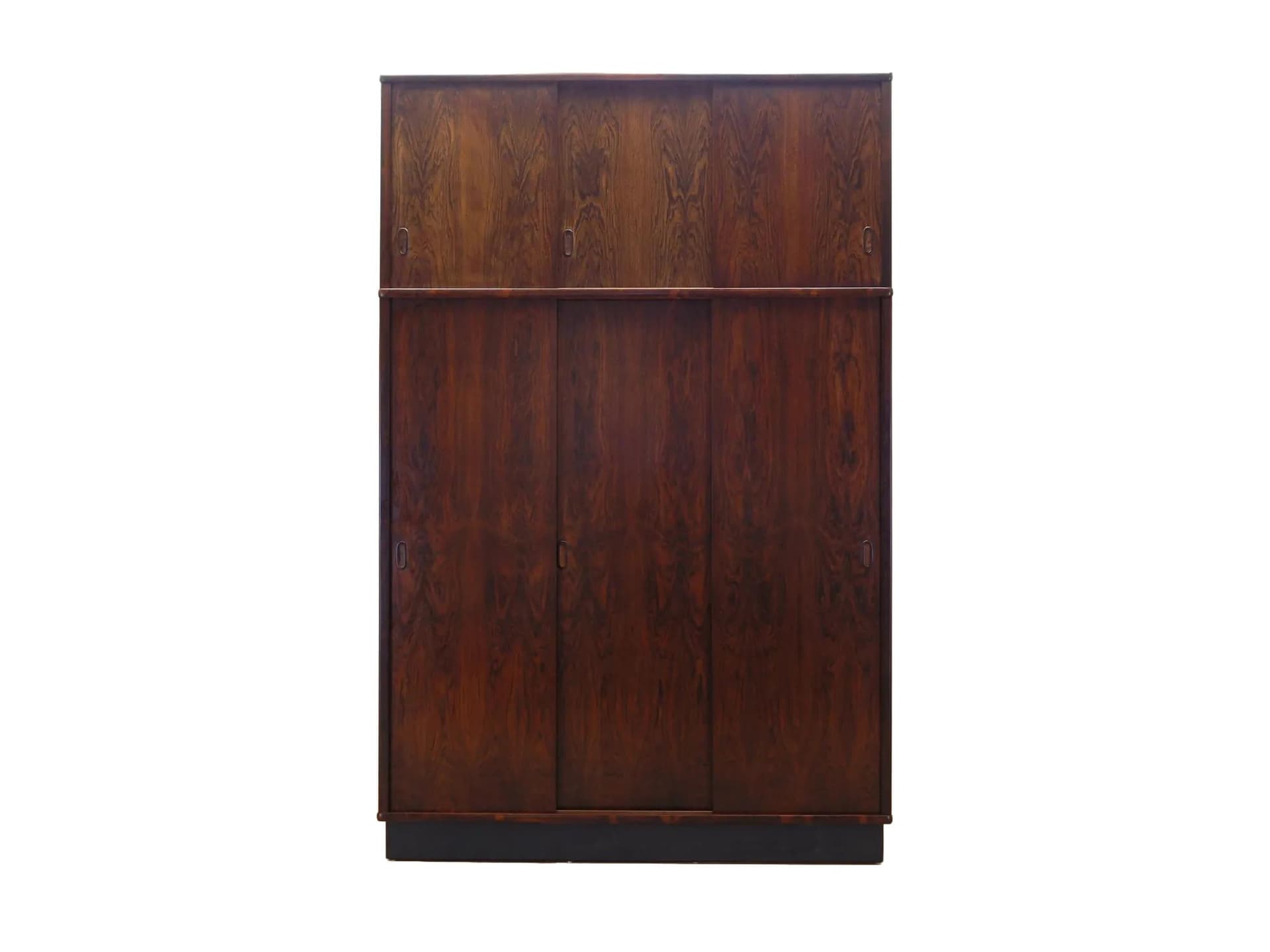 Wardrobe, rosewood dark brown, Denmark, 1970s.
