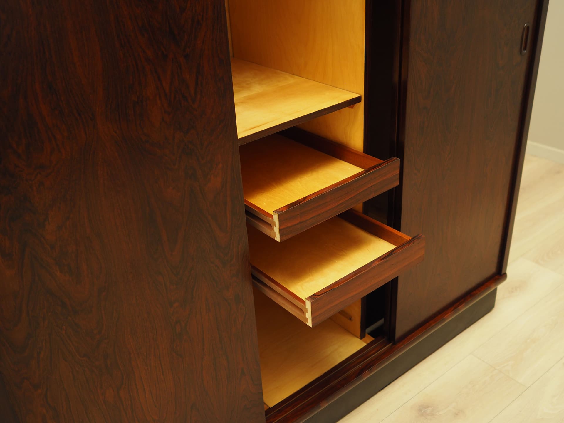 Wardrobe, rosewood dark brown, Denmark, 1970s. - 73560